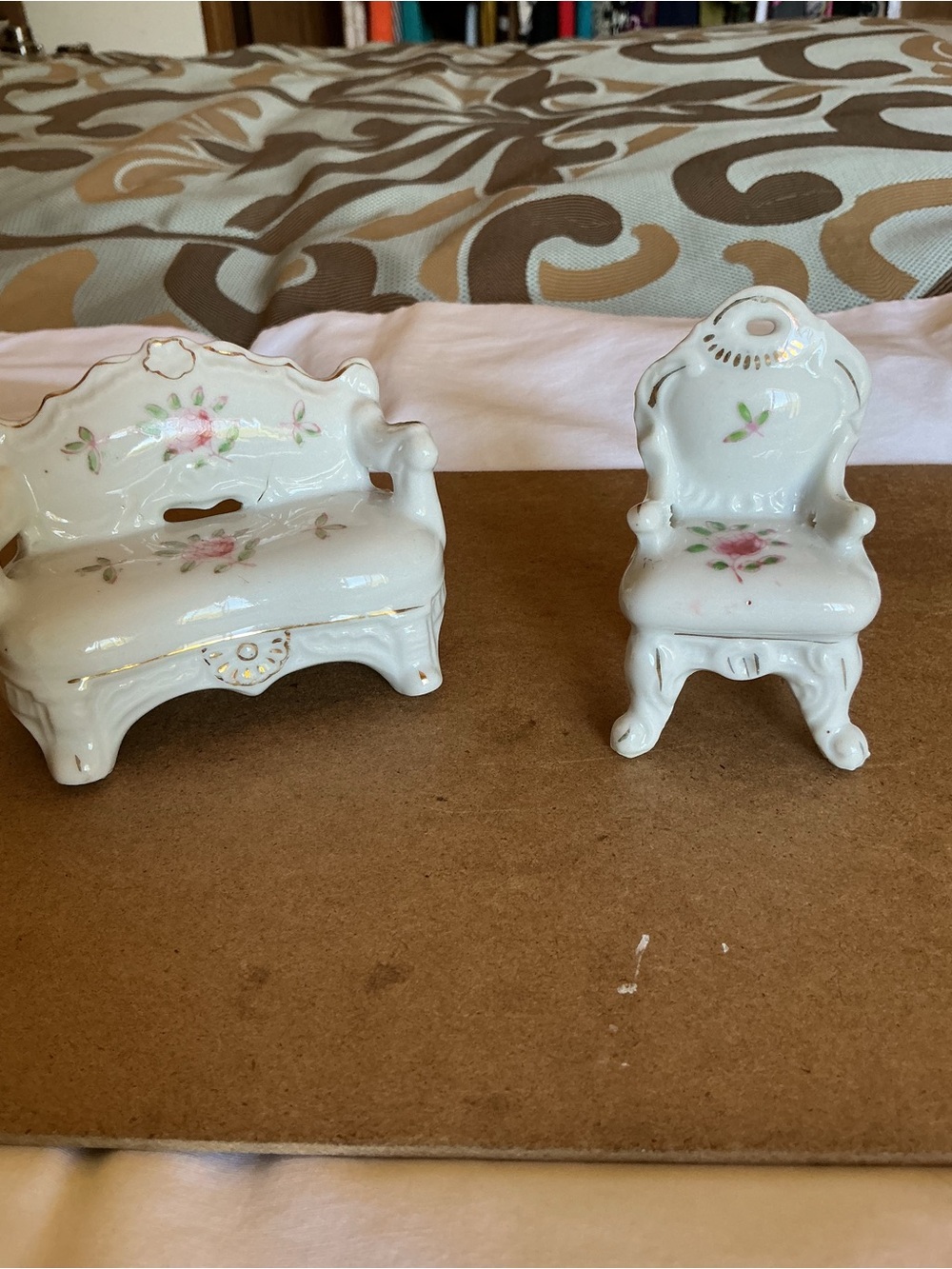 Porcelain Miniature Sofa and Chair Set